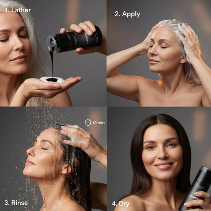 Instant hair dye shampoo